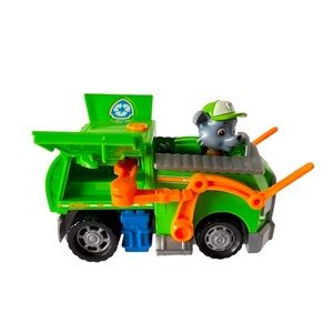 Paw Patrol Rocky Pup Figure and Transforming Recycle Truck with Pop Out Tools